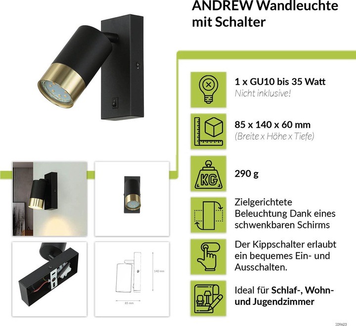 Produktbild Licht-Erlebnisse Spot Strahler Andrew (GU10)