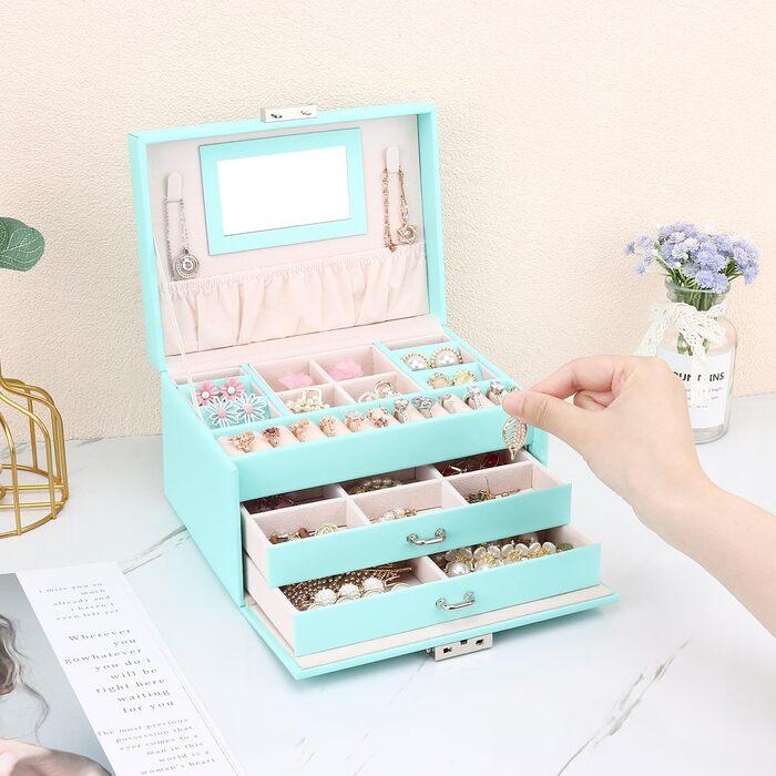 Produktbild Only-Bags.Store Schmuckkästchen, Schmuckkästchen mit Schubladen, PU-Leder-Schmuckkästchen Schmuckkästchen grosser