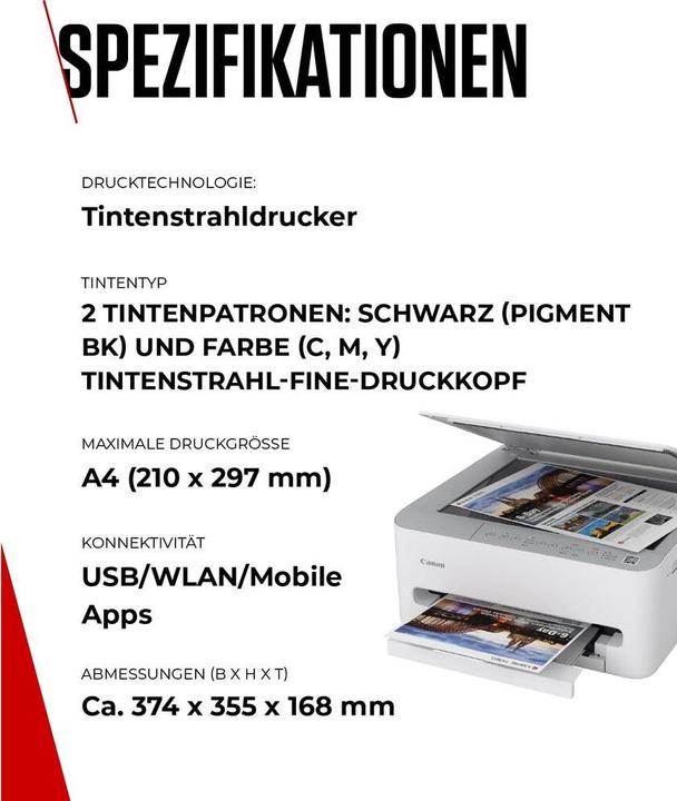 Actual product image Canon PIXMA TS4151i White/Grey (Colour)