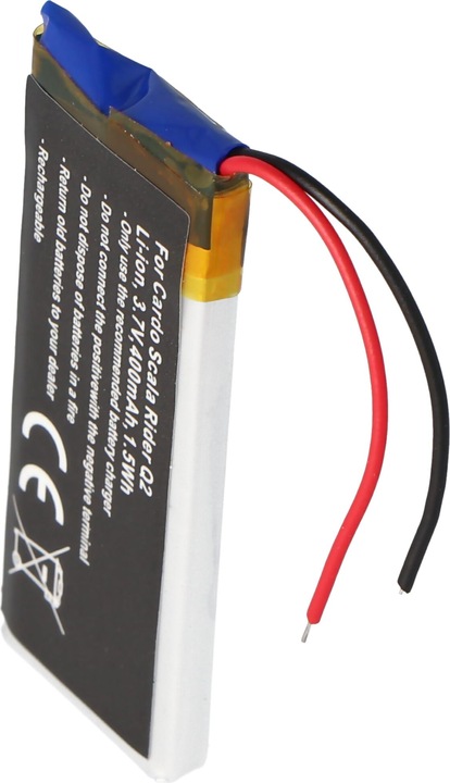 Actual product image Cardo Battery suitable for Scala Rider Q2 Battery, Scala Rider Q2 Pro (Device specific, 400 mAh)
