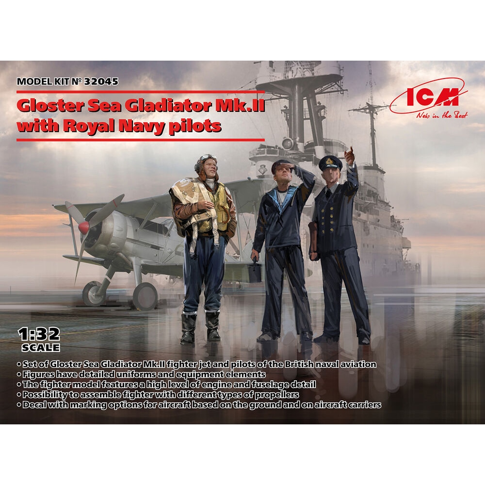 ICM Gloster Sea Gladiator Mk.II with Royal Navy pilots