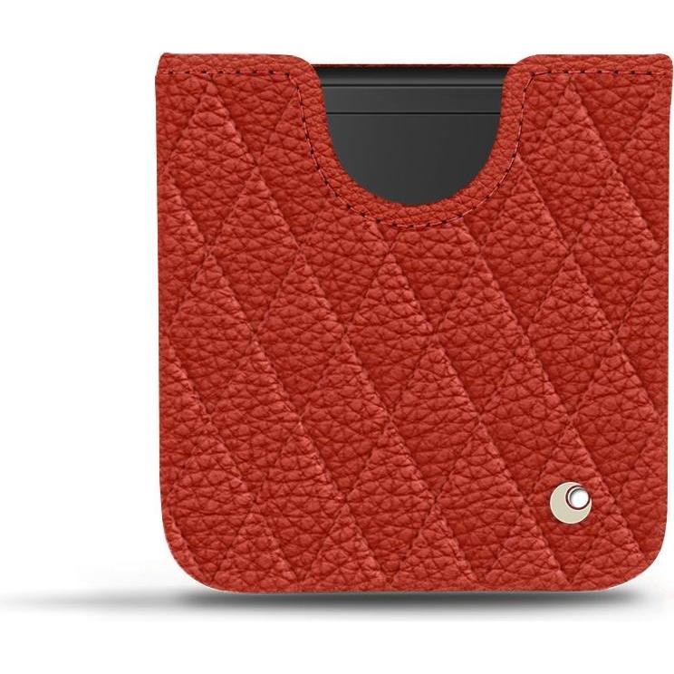 Noreve Lederschutzhülle (Samsung Galaxy Z Flip), Smartphone Hülle, Orange