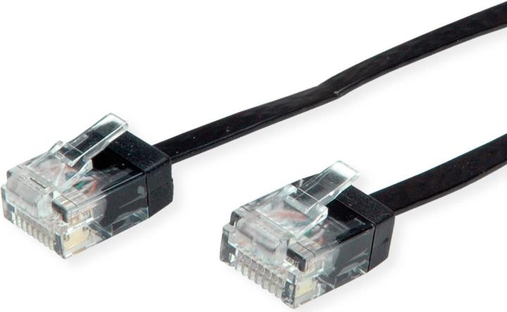 Image du produit Roline Câble patch UTP Cat6A/Cl.EA ultra-plat noir 1m (CAT6a, 1 m)