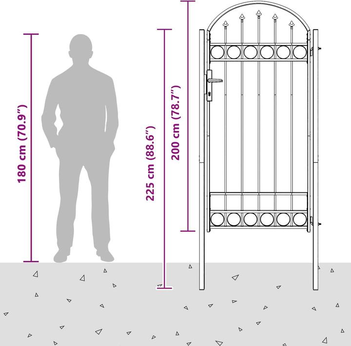 Produktbild vidaXL Gartenzaun-Tor