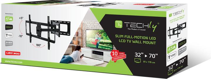 Produktbild Techly ICA-PLB 23M - Klammer für LCD TV (Slim) (Wand, 45 kg, 32" - 70")