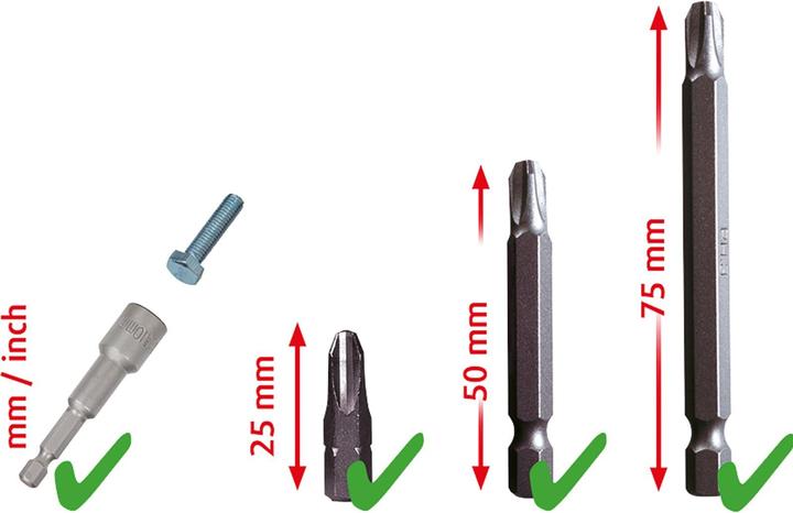 Produktbild KS Tools 1/4 CLASSIC Bit-Satz 208-teilig (Sechskant (hexagonal))
