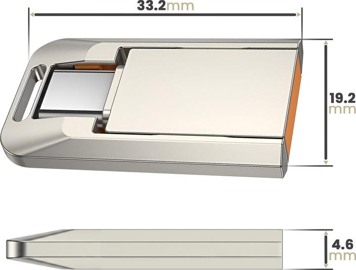 Productafbeelding Hoco Memory cards pendrive USB A + USB C UD17 64GB USB3.0 (64 GB, USB-A, USB-C)