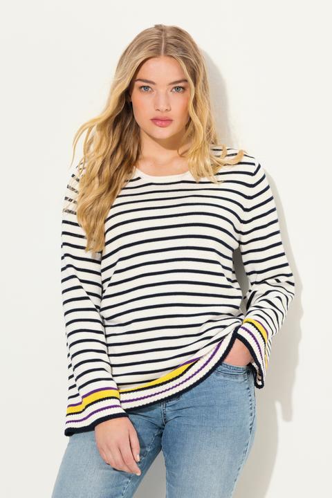 Image du produit Laurasøn Pull en maille rayé, col rond et manches longues (M)