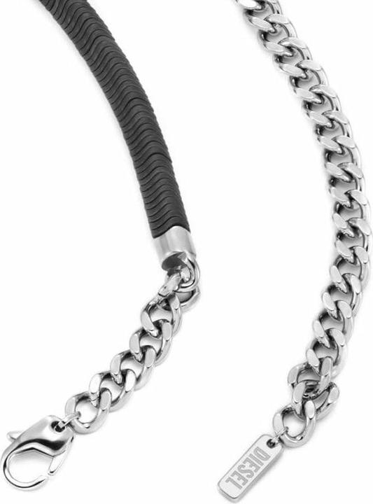 Image du produit Diesel Kette D LOGO (Acier inoxydable, Hématite, 50 cm)