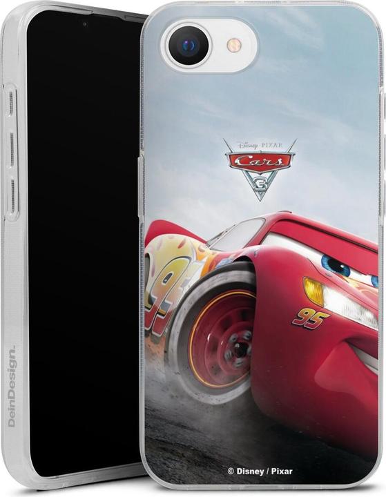 DeinDesign Silikon Hlle fr Apple iPhone 16e Handyhlle Case Smartphone  Schutzhlle Cars Lightning Mcqueen