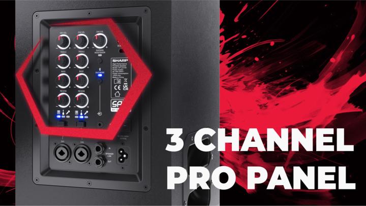 Image du produit Sharp CP-LS200 BT Haut-parleur de fête noir (Actif, 1x 200 W)