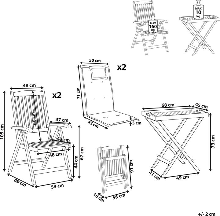 Produktbild Beliani Amantea (45 x 68 x 73 cm)
