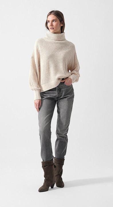 Produktbild s.Oliver Strickpullover Oversize-Strickpullover mit weiten Ärmeln und Rollkragen (44)