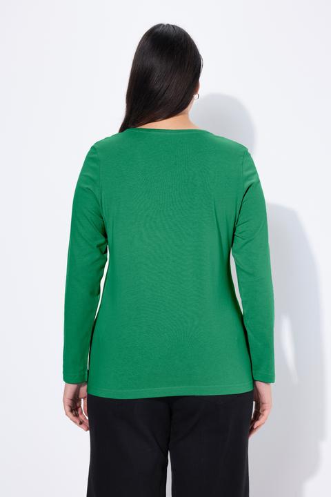 Produktbild Ulla Popken Shirt, Slim, Rundhalsausschnitt, Langarm (50, 52)