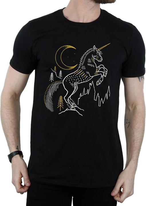Actual product image Mens Unicorn Line Art T-Shirt (S)