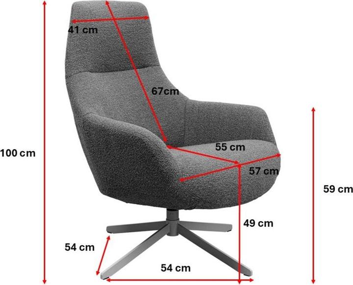 Produktbild Kare Design Drehsessel Mimi Grau
