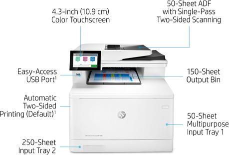 Actual product image HP LaserJet Enterprise M480f, MFP Color, Laser, 27ppm (Laser, Colour)