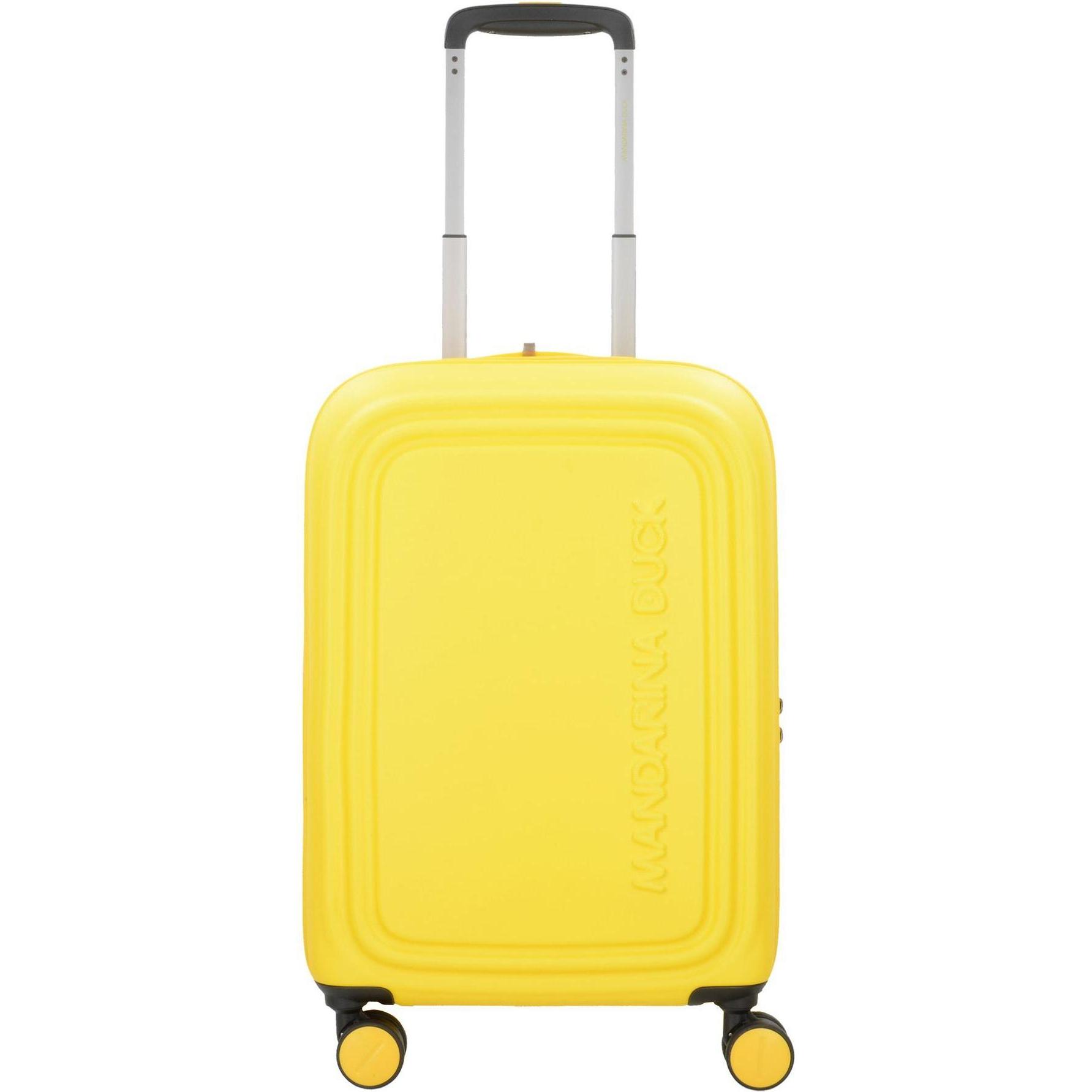 Mandarina Duck, Koffer, Logoduck 4-Rollen Kabinentrolley 56 cm, Gelb, (44 l, Handgepäck (bis 50l))