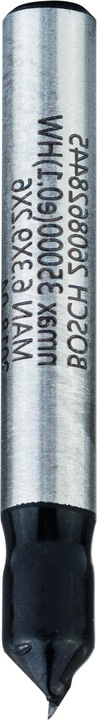 Bosch Professional Zubehör V-groove cutter, 6 mm, D1 6.35 mm, L 9.2 mm, G 48 mm, 90°