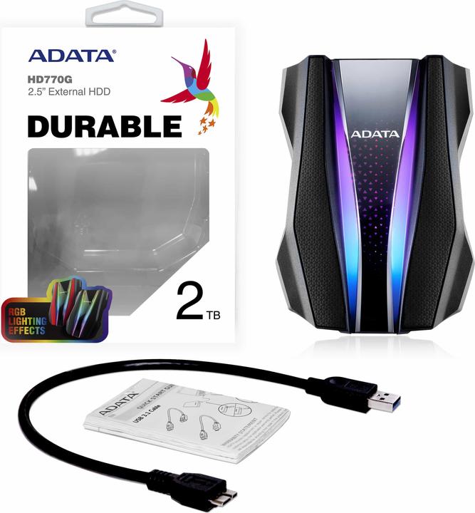 Actual product image Adata HD770G 1 TB Black (2 TB)