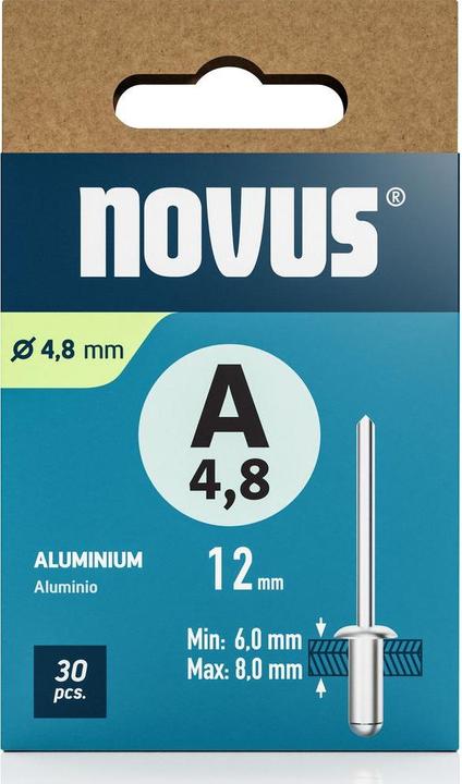 Produktbild Novus Blindniete A5 x L: 12 mm Alu