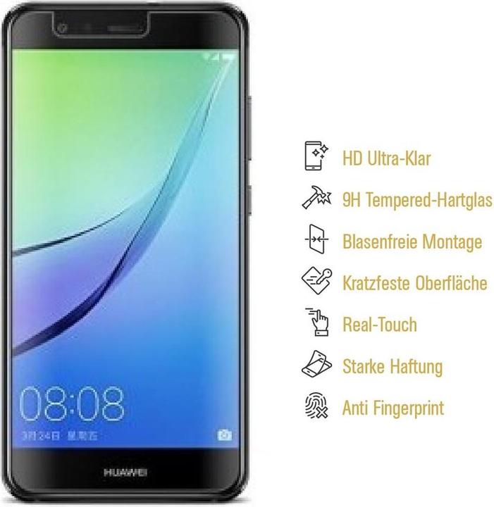 Produktbild Protectorking 3x echtes Tempered 9H Panzerhartglas 3D KLAR (3 Stk., Huawei Nova Lite)