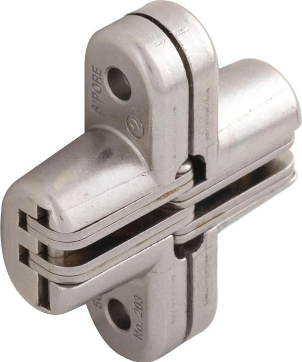 Soss Inlet hinge, 43x10 mm, OE 180°, nickel-plated zamak