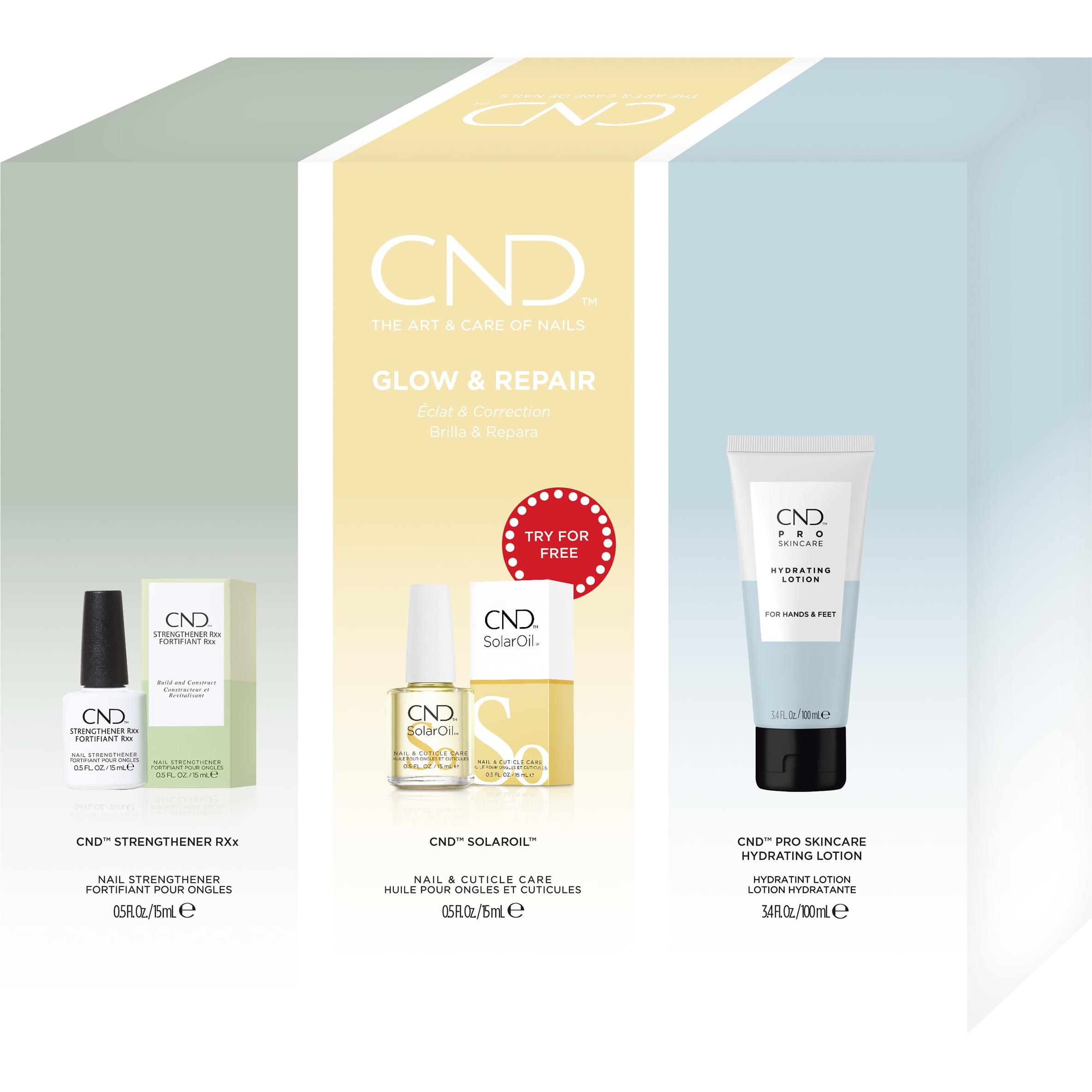 CND, Prodotto cura delle unghie, - Glow & Repair Trio Kit (15 ml)