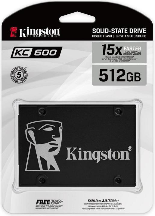 Actual product image Kingston KC600 (512 GB, 2.5")