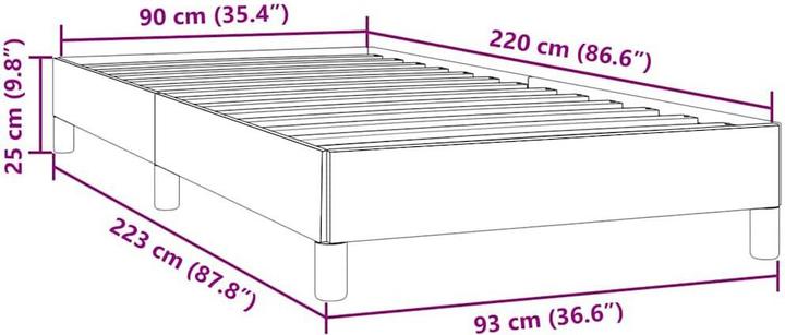 Image du produit vidaXL Bettgestell (90 x 220 cm)