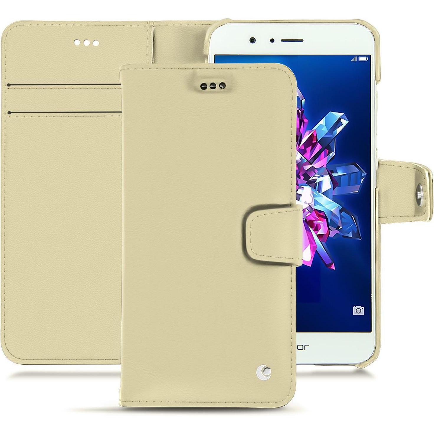 Noreve Lederschutzhülle Wallet (Honor 8 Pro), Smartphone Hülle, Beige