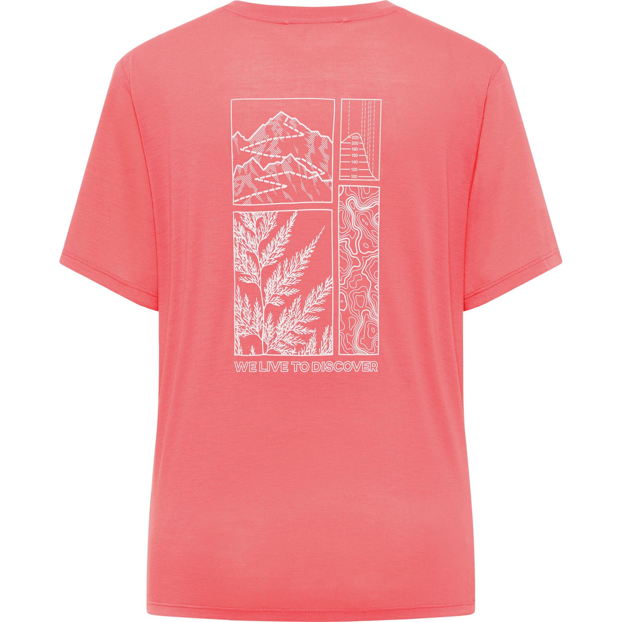 Thumbnail - Jack Wolfskin, Damen, Sportshirt, Vonnan Graphic T W (M), Rot, M