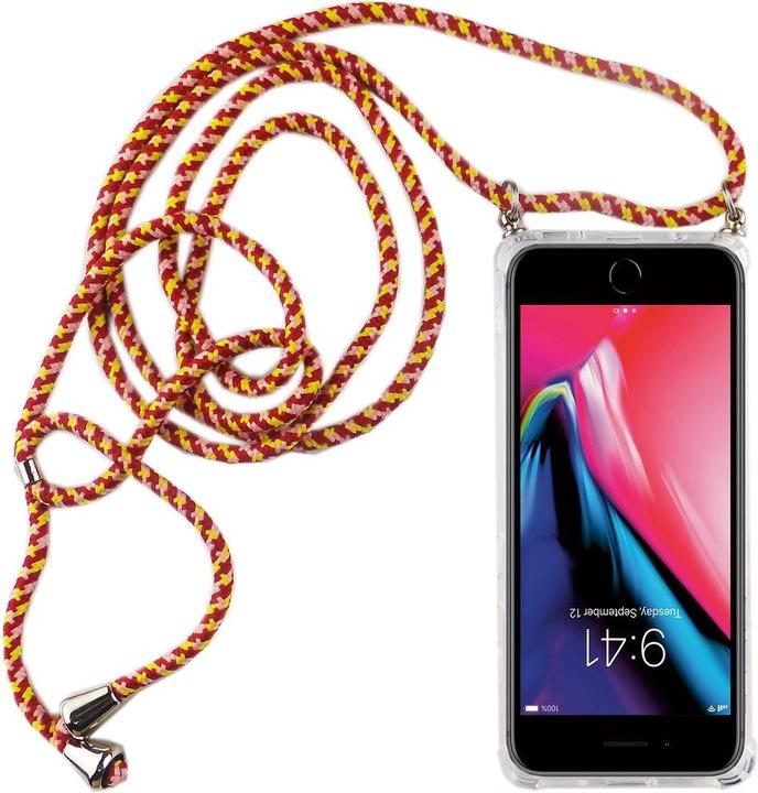 Produktbild König Design Apple iPhone 7 / 8 Handykette Hülle mit Band Case zum umhängen mit Kordel Rot
