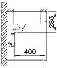 Produktbild Blanco Solis 400-U (Unterbauspüle, 44 cm, 44 cm)