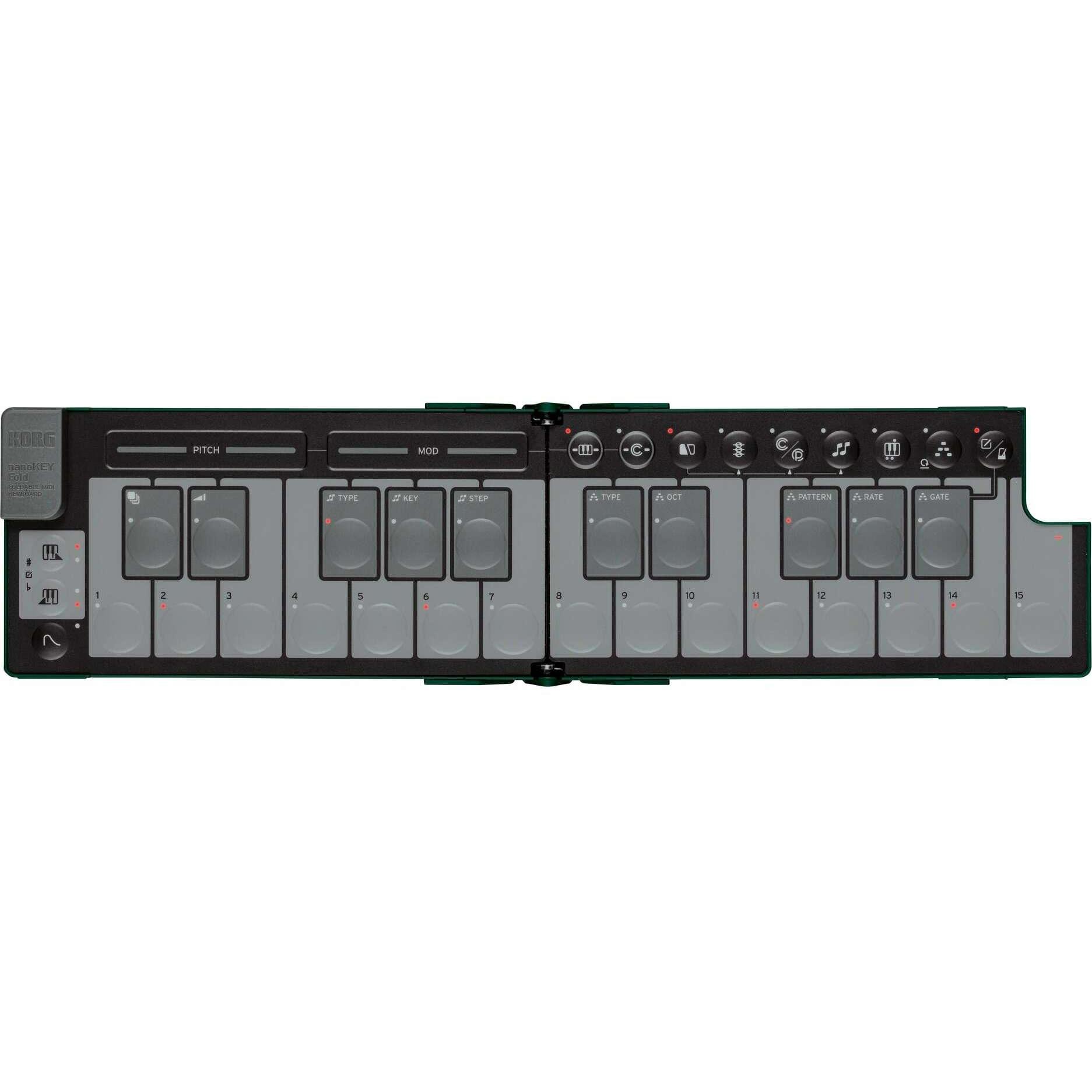 Korg Tastiera controller nanoKEY Fold Alpine Green Limited (Tastiera), Controller MIDI, Verde
