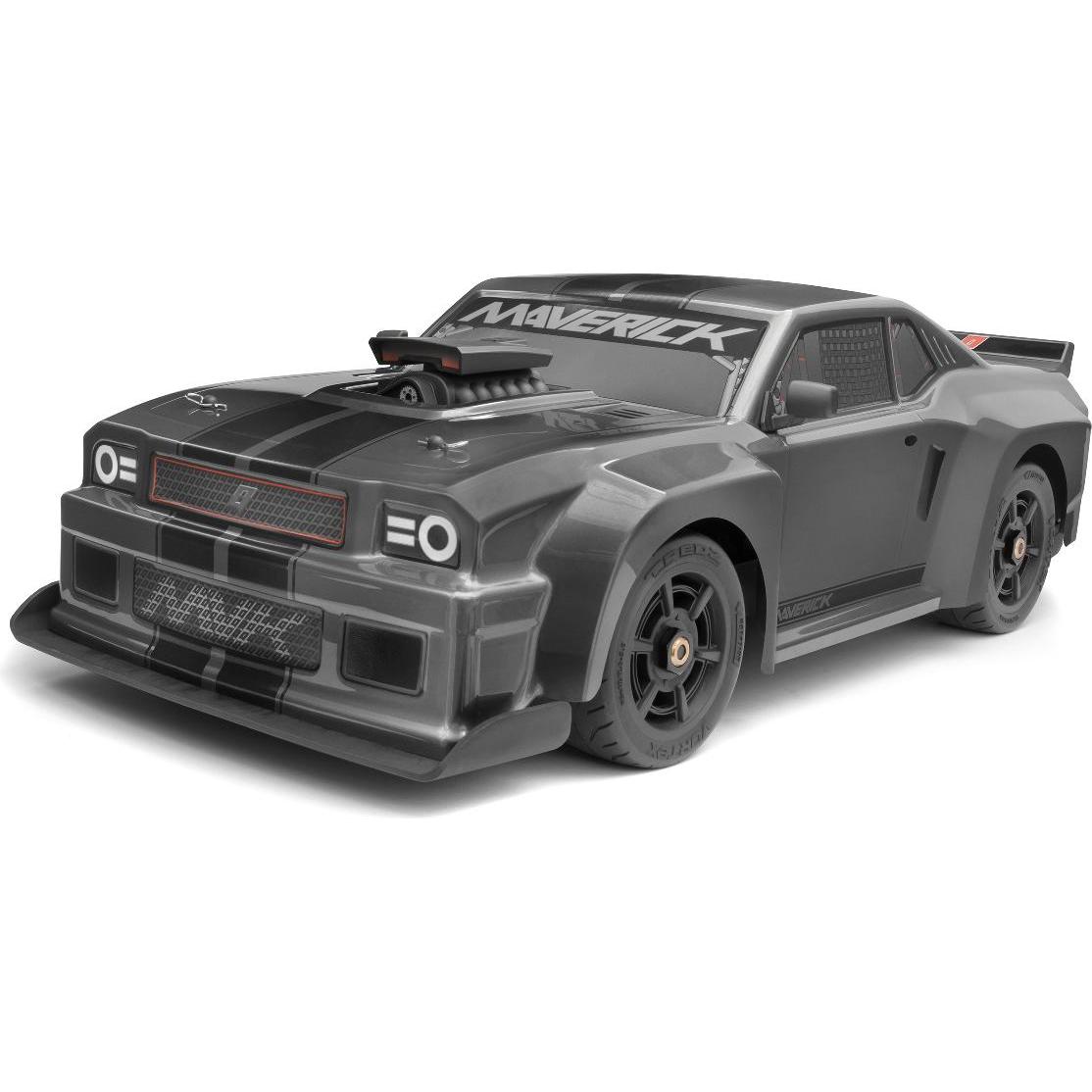 Thumbnail - Maverick QuantumR Flux 4S 1/8 4WD Muscle Car - Grey (RTR Ready-to-Run)