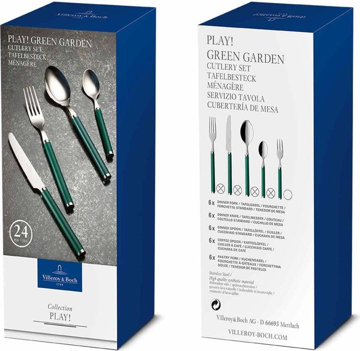 Actual product image Villeroy & Boch 24-piece cutlery set Play! green garden (24 pcs., Cutlery set)
