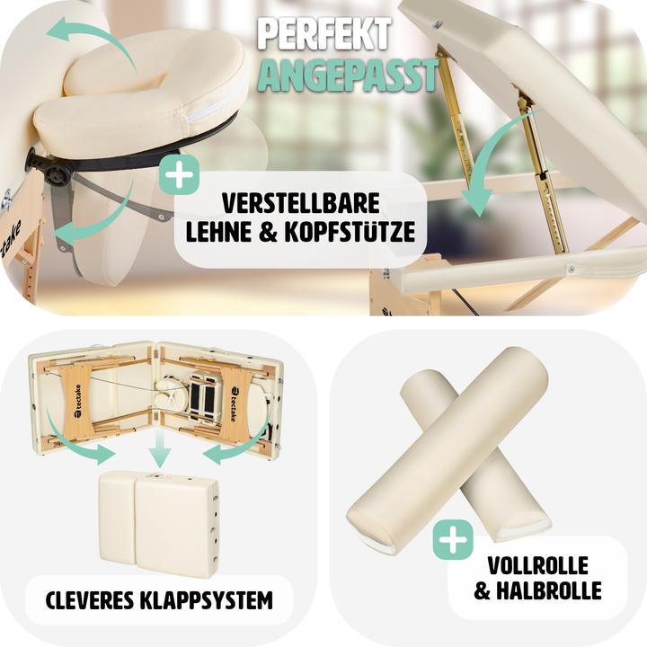 Actual product image tectake 3 Zonen Massageliege-Set