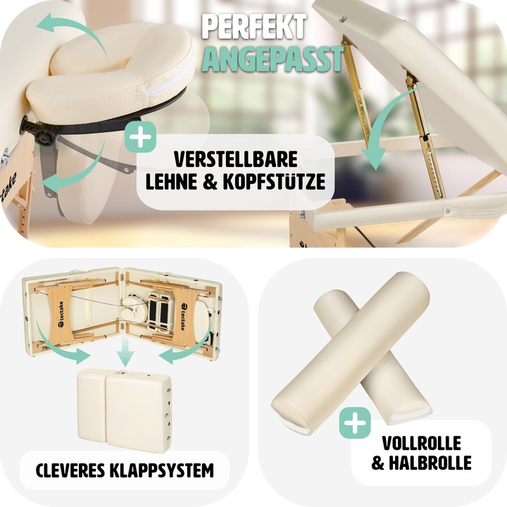 Immagine prodotto tectake 3 Zonen Massageliege-Set