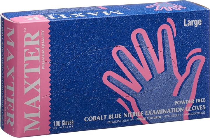 Maxter Gants en nitrile sans poudre (L)