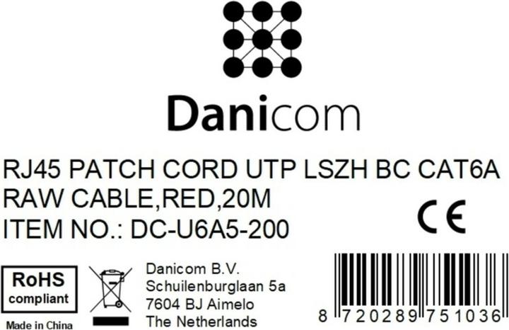 Produktbild Dsit CAT6a Netzwerkkabel 100% Kupfer (CAT6a, 20 m)