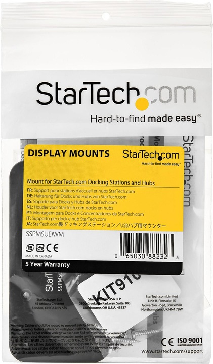 Produktbild StarTech SSPMSUDWM Halterung fur Dockingstation (Wandhalterung oder Unter-Tisch Dock-Mont (4 Ports)