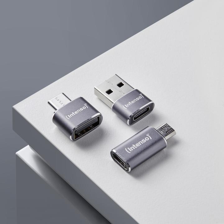 Image du produit Intenso 3-pack USB Adapter MIX USB-C/A/MICRO MIX480 Aluminiu (USB 2.0)