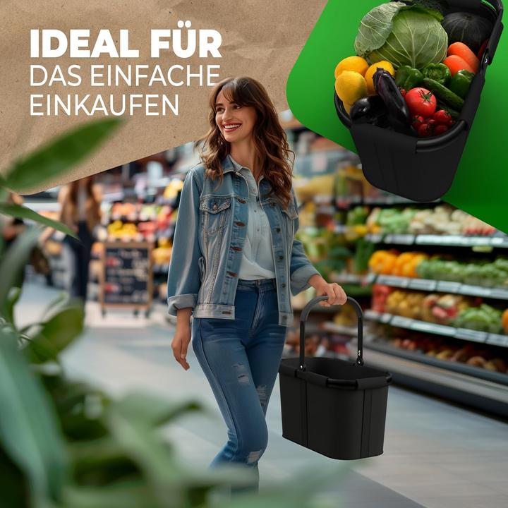 Actual product image Cottara Stabiler Einkaufskorb mit Innentasche und Frontfach