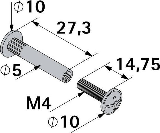 Produktbild Hettich Verbindungsschraube (10 Schrauben pro Stück)