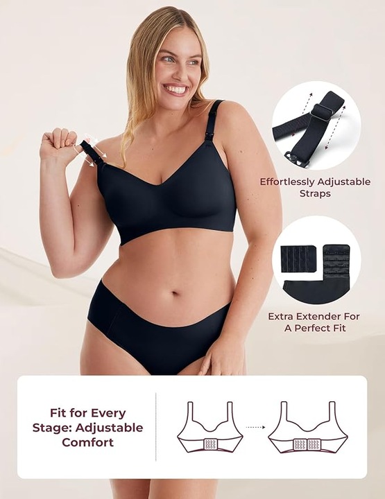 Produktbild Momcozy Nursing Bra black L (L)