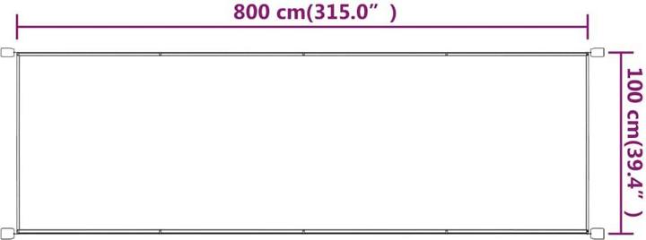 Produktbild vidaXL Senkrechtmarkise (1 m)