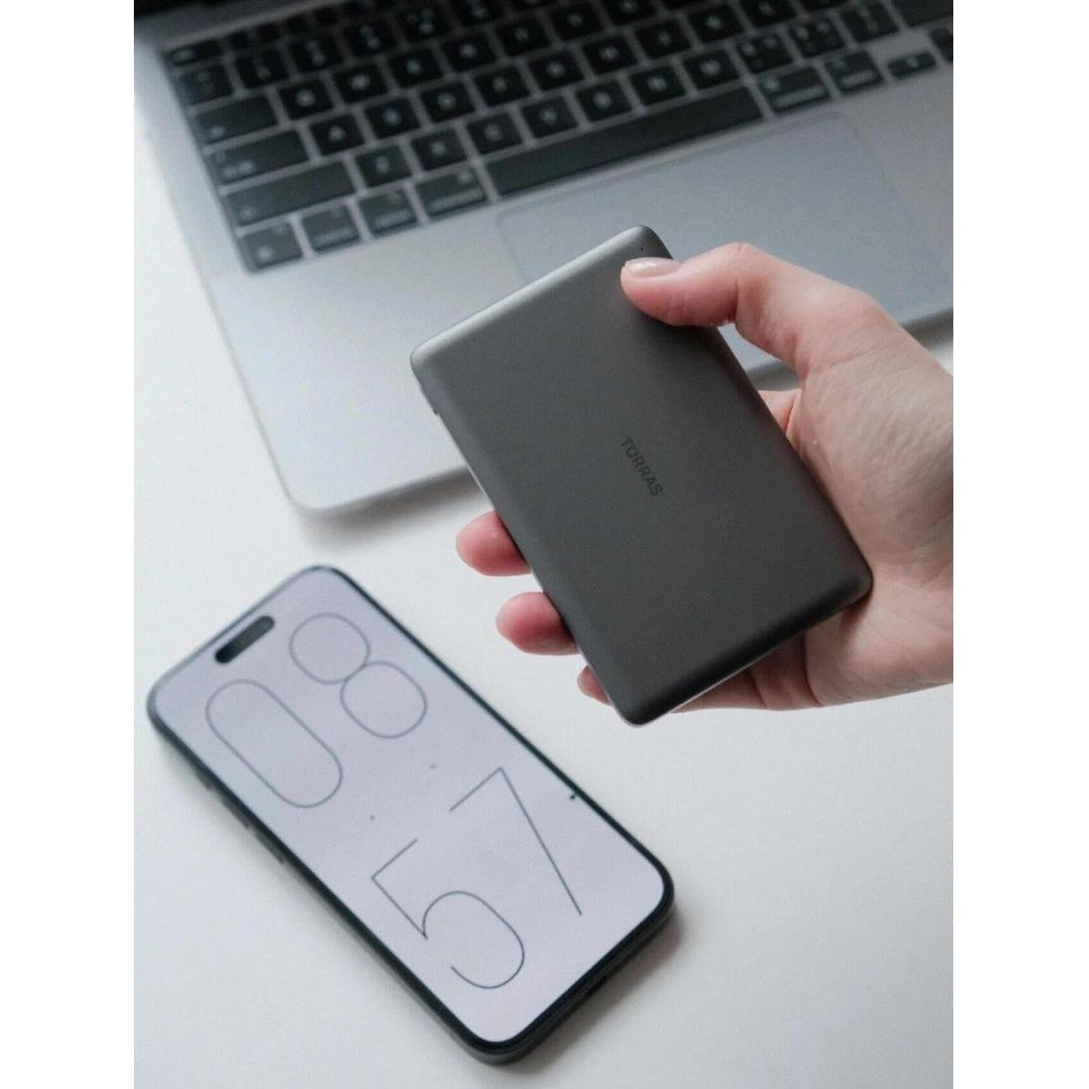 Thumbnail - Torras MiniMag Powerbank (5000 mAh, 18 W, 18 Wh), Powerbank, Grau