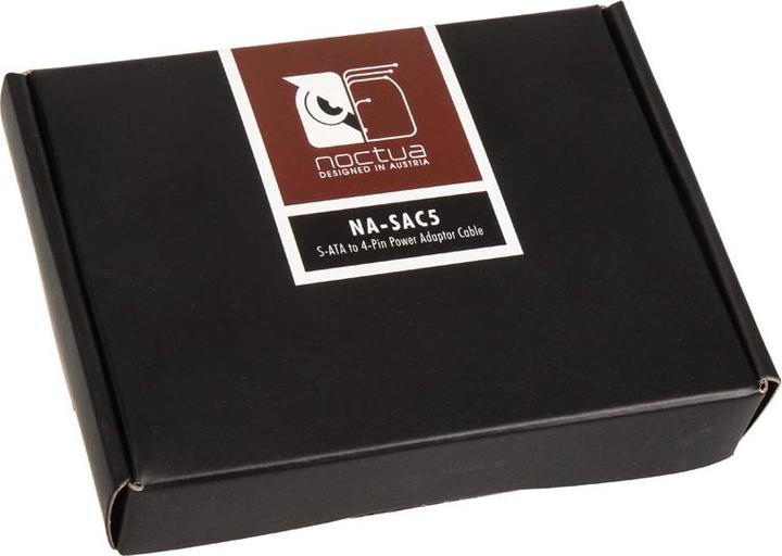 Produktbild Noctua SATA 15-polig – 4-polig, Schwarz (NA-SAC5) (30 cm, 4 pin PWM)