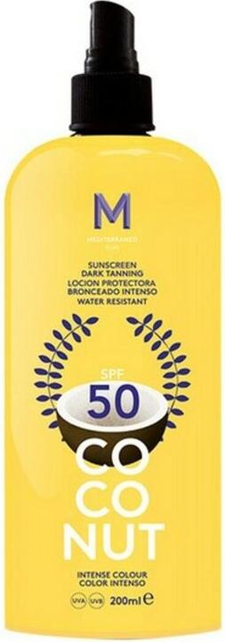 Produktbild Mediterraneo Sun COCONUT sunscreen dark tanning SPF50 200 ml (Sonnenspray, SPF 50, 200 ml, 105 g)